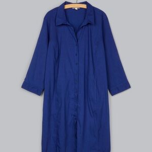 Eileen Fisher Organic Linen & Viscose Stretch Dress Size 2X Women’s